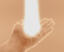 Hand mit Energiefluss Hand mit Energiefluss
